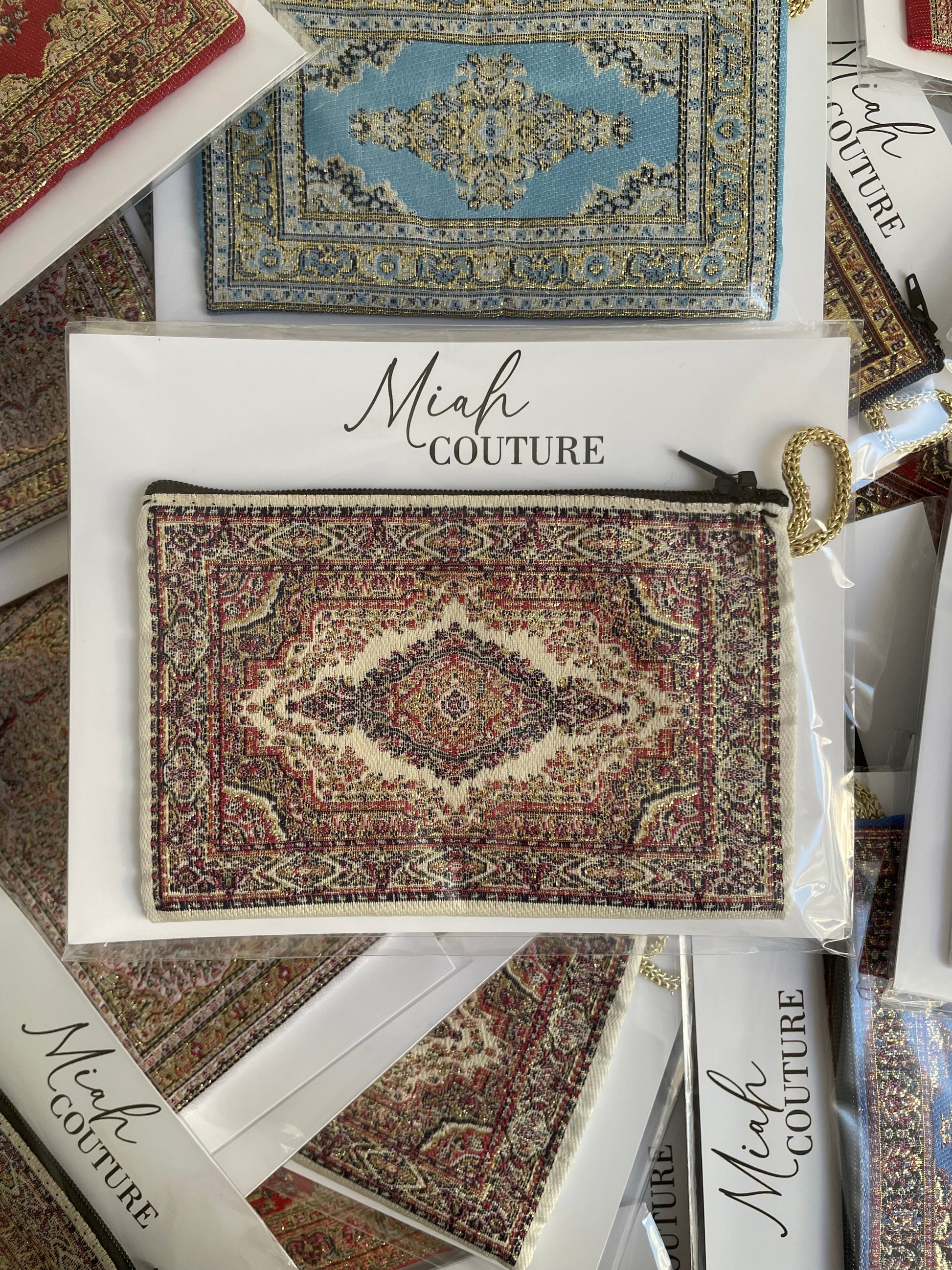 Pochette ou porte monnaie oriental - beige